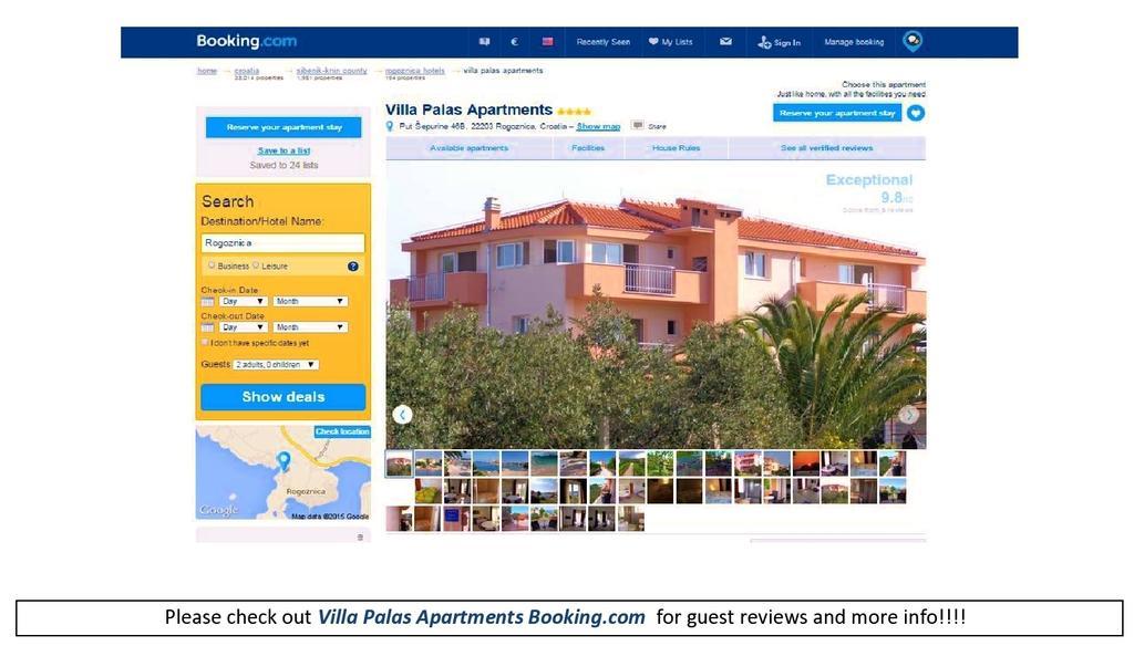 Villa Palas Apartments 2 Rogoznica  Exterior photo